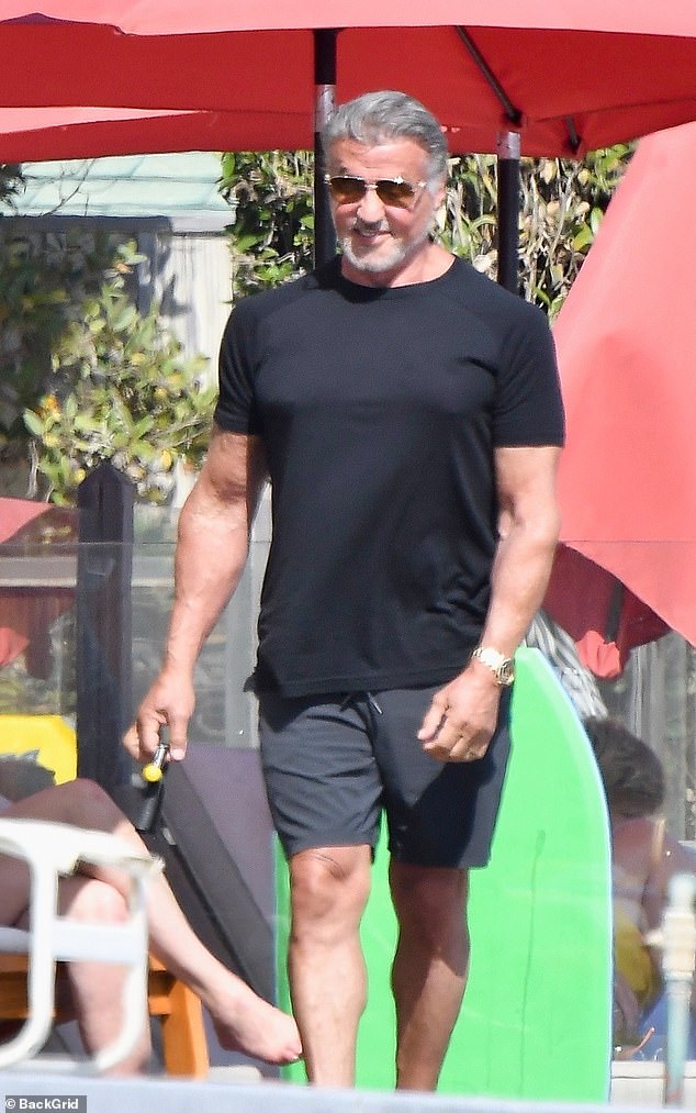 Sylvester Stallone hits the beach with wife Jennifer Flavin and daughters  Sophia and Scarlet - Showbiz - ReadSector